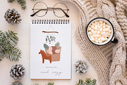 Boho Christmas, warm & cozy, a Seasonal Illustration by Mio Buono (Thumbnail 5 of 17)