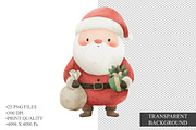Cute Santa Claus Clipart, a Seasonal Illustration by Housui Patterns (Thumbnail 3 of 13)
