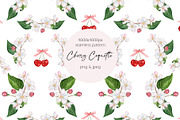 Cherry Coquette Watercolor Clipart, a Food Illustration by Catch the Dream Art (Thumbnail 16 of 18)
