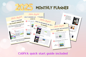 2025 Monthly Planner-CANVA Template