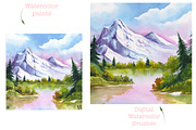 Watercolor Digital Brushes Procreate, a Brush Add-On by Elenbushe (Thumbnail 5 of 5)