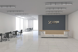 Office Hotel Reception Logo Mockup, a Product Mockup by shahsoft