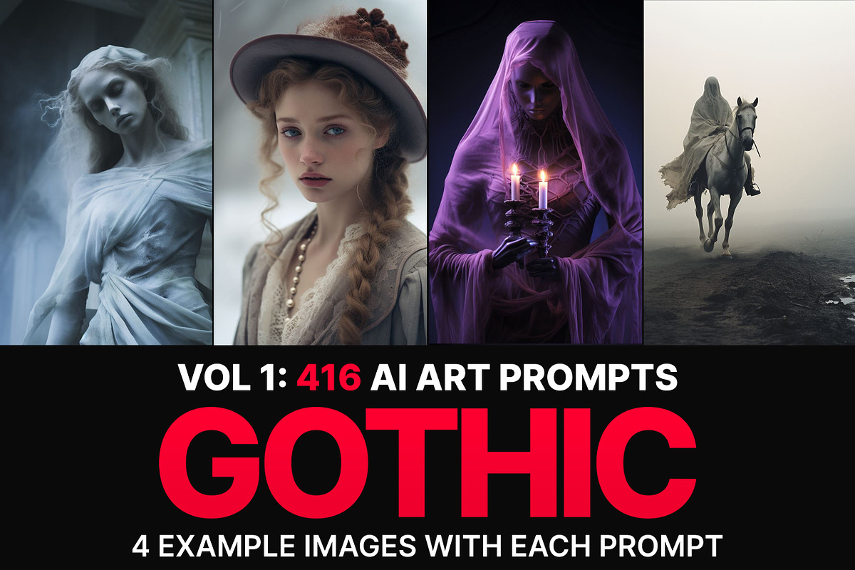 416 Midjourney Gothic Prompts, a Person Illustration by Sevenstyles