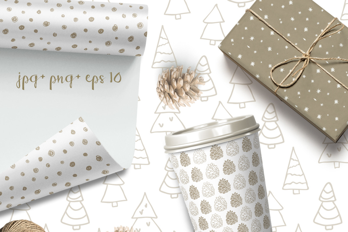 Elegant Christmas patterns, a Pattern Graphic by Cozy pattern shop (Photo 2 of 5)