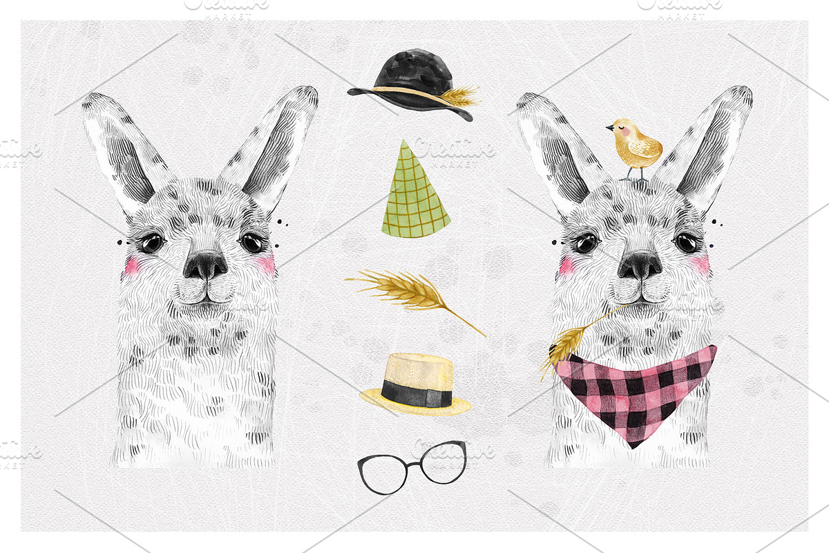 FARM BABIES watercolor set, an Animal Illustration by Natali Smolova (Photo 3 of 8)