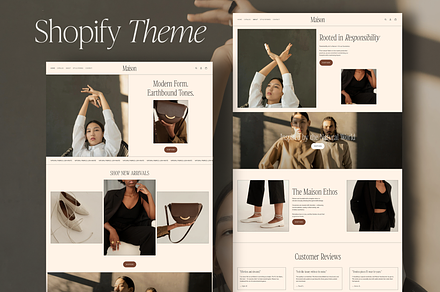 Modern Shopify Theme, a Shopify Template by Asha Glenn Design Studio