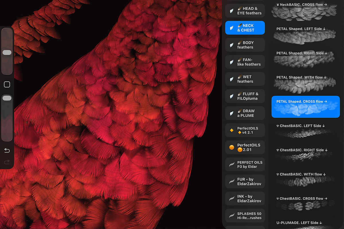 Plumage Atelier. Procreate Brushes, a Brush Add-On by Eldar Zakirov's (Photo 13 of 25)