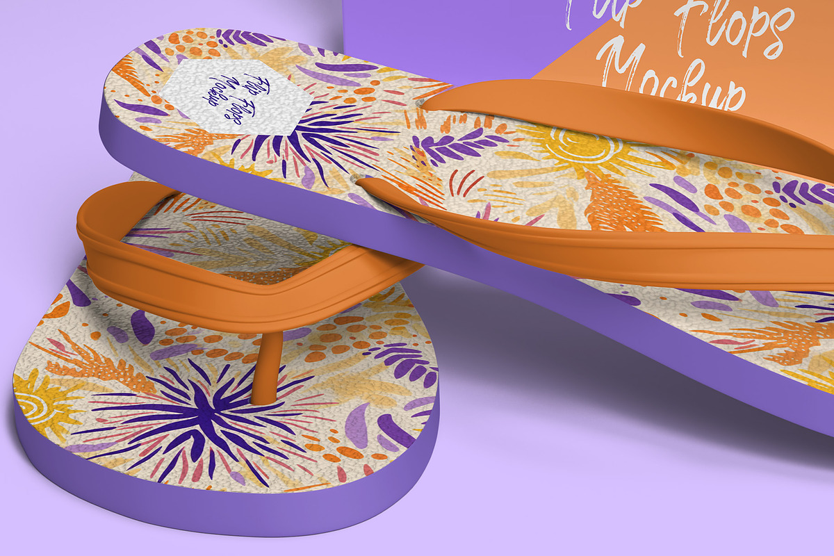 Flip Flops Packaging Mockup 6 Views, a Packaging Mockup by Illusiongraphic (Photo 17 of 20)