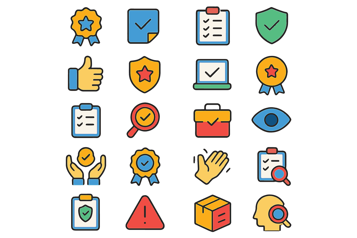 Quality & Safety Icons Collection, an Object Graphic by RT Studio