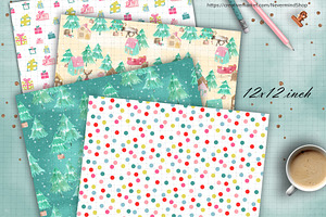 Christmas Tree Watercolor Paper Pack