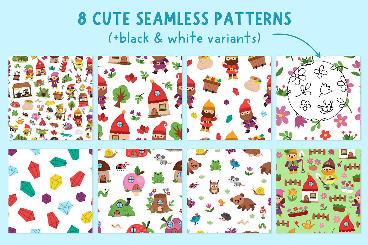 Funny dwarfs clipart and designs, an Object Graphic by Lexi Claus (Photo 7 of 9)