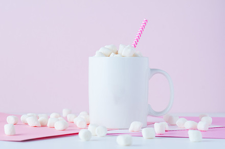 Mug Mockup with Pink Background