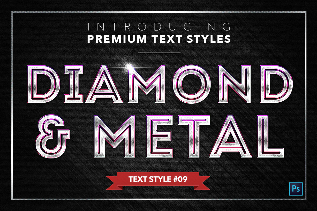Diamond & Metal #2 - 16 Text Styles, a Layer Style Add-On by Jonas Stensgaard (Photo 10 of 19)