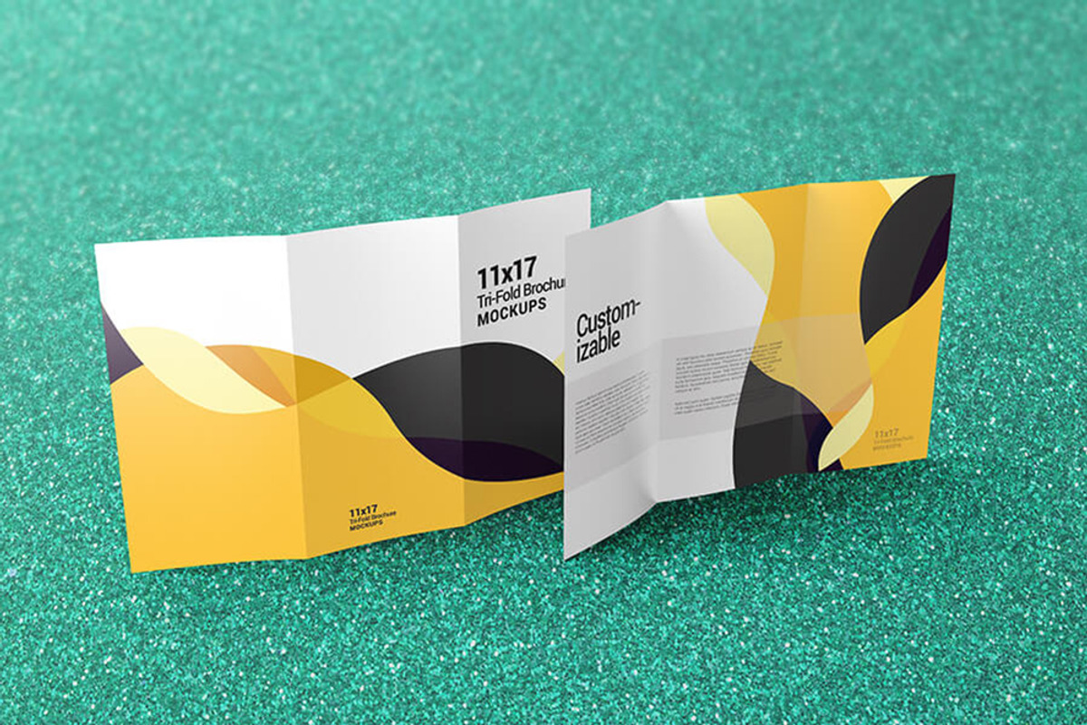 Trifold Brochure Mockups 1117 size, a Mockup by Vectogravic Design