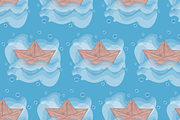 pattern with an image of a paper boa, a Texture Illustration by JYa_Design (Thumbnail 1 of 3)