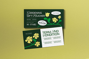Gardening Gift Voucher, a Card Template by graphicook