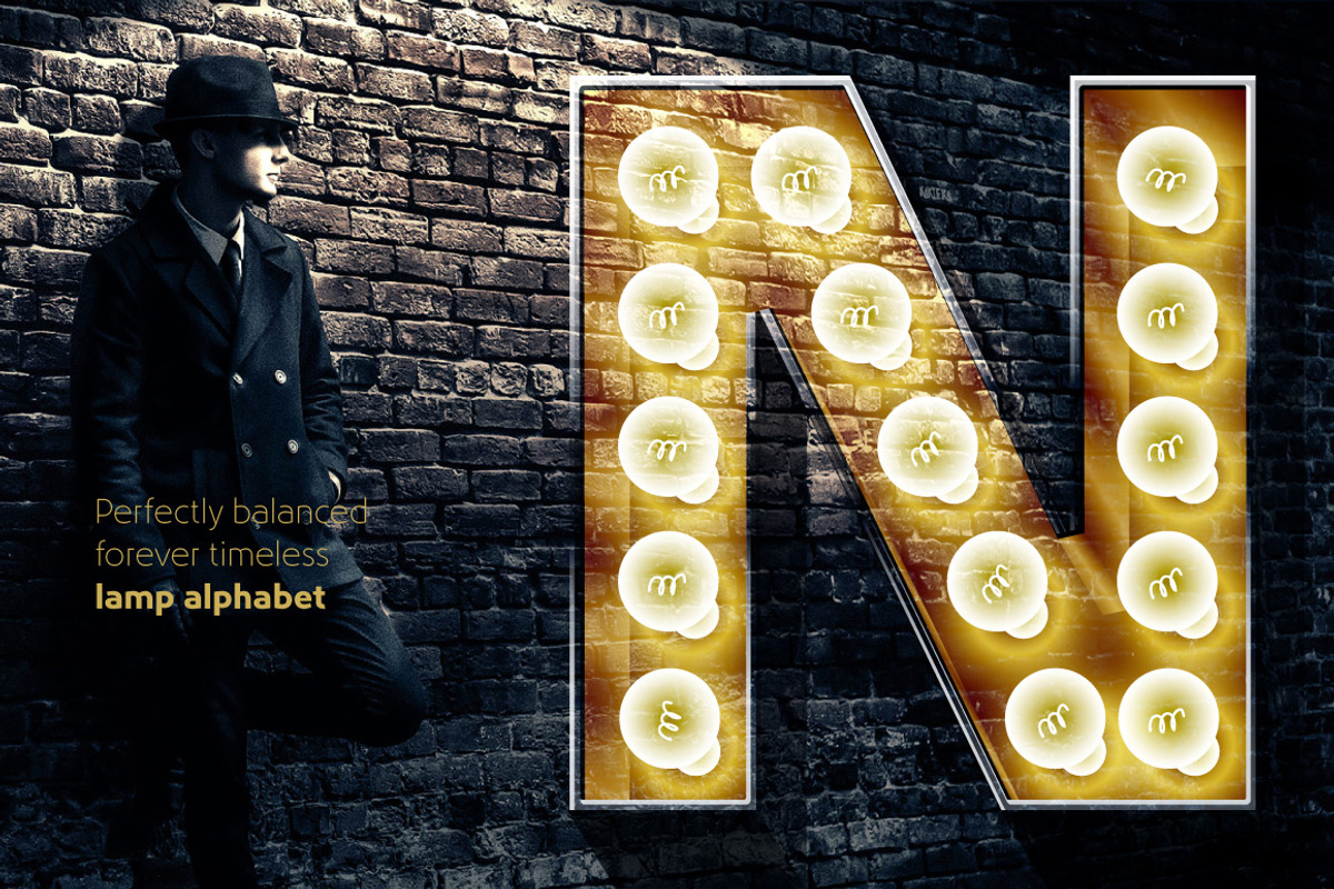 Old lamp alphabet preview 4