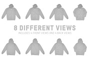 Gildan 18600 Zip Hooded Sweatshirt, a Hoody Mockup by Pixel Sauce™ (Thumbnail 6 of 6)