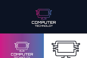 Computer Technology Logo Design, a Branding & Logo Template by HueNestify