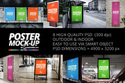 Poster mockups, a Print Template by graphaddikt (Thumbnail 1 of 6)