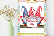 Love Gnomes Clipart Valentine's Day, a Seasonal Illustration by VetalStock (Thumbnail 3 of 6)