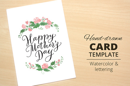 Happy mother's day card template