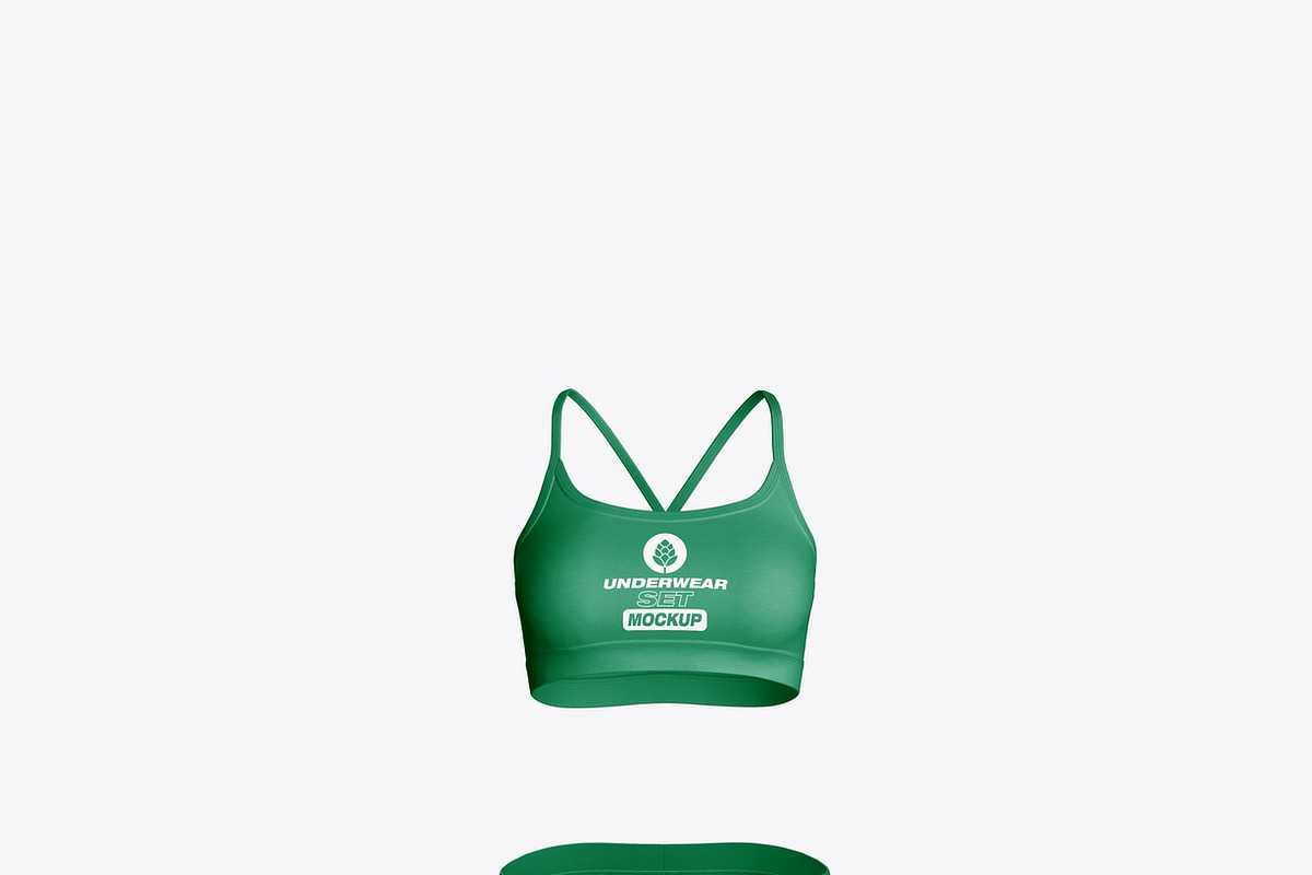 Women's Underwear Set mockup, a Product Mockup by OneVectorStock (Photo 8 of 13)