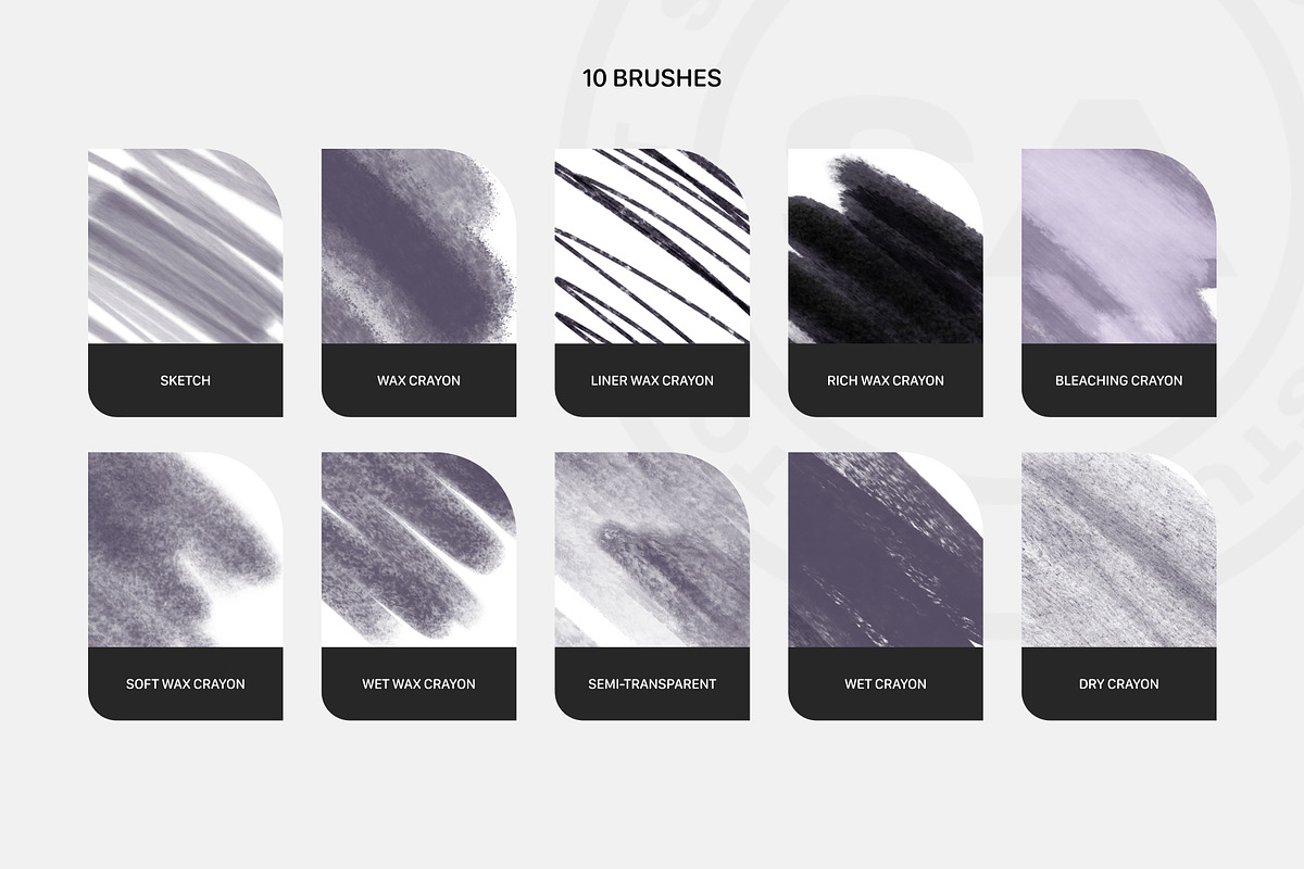 Oil Pastel Procreate Brushes, a Brush Add-On by Spasibenko Art (Photo 6 of 11)