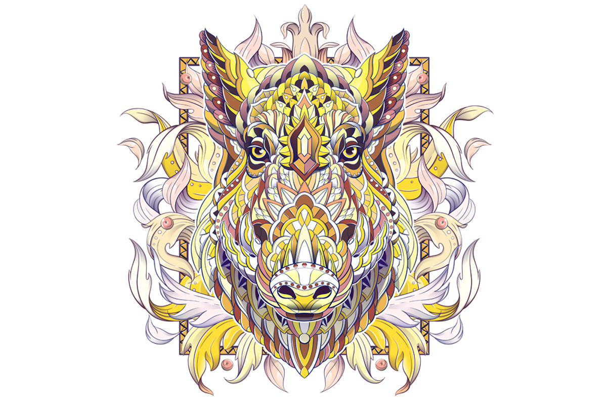 Ethnic Collection: Boar, an Animal Illustration by ArtoJoy (Photo 4 of 6)