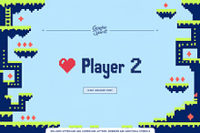 Player 2 Retro Arcade Pixel Font