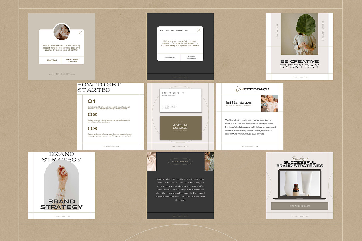 Branding Expert Instagram Templates, a Social Media Template by AndrewPixel (Photo 3 of 13)