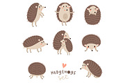HEDGEHOGS. Cute vector set, an Animal Illustration by Anna Guz's Store (Thumbnail 2 of 5)