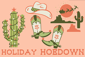 Holiday Western Hoedown Illustration