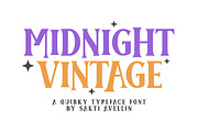 Midnight Vintage - Quirky Typeface, a Serif Font by SaktiAvellin (Thumbnail 1 of 8)