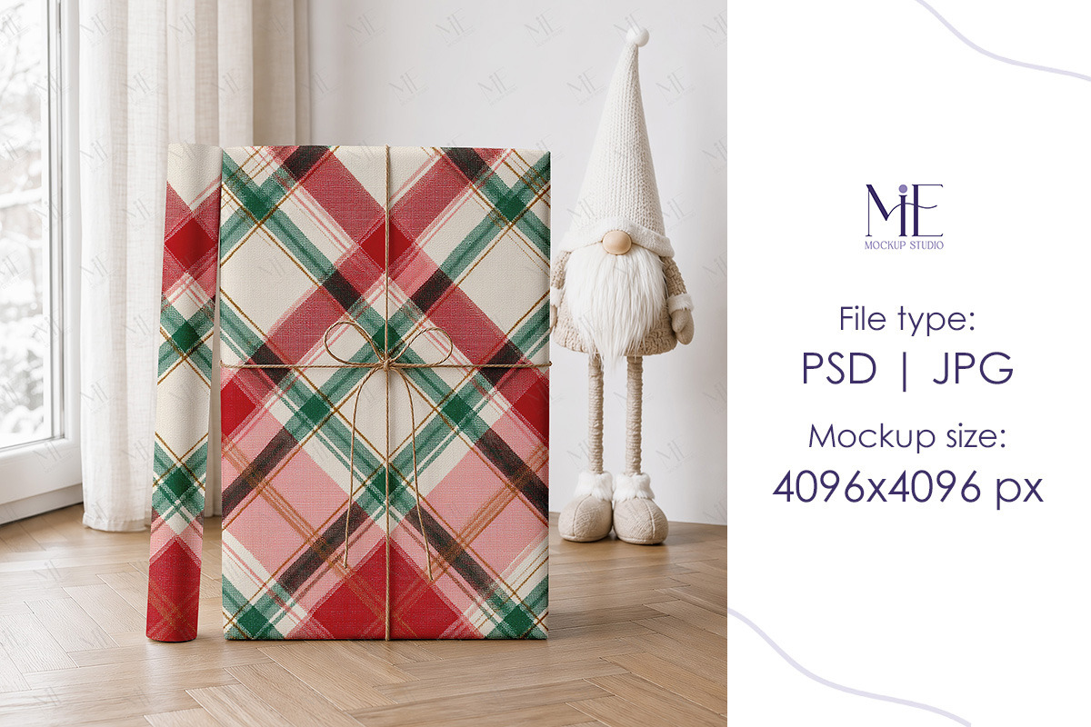 Wrapping Paper Mockup Gift Wrap, a Packaging Mockup by Mie Mockup Studio (Photo 6 of 7)