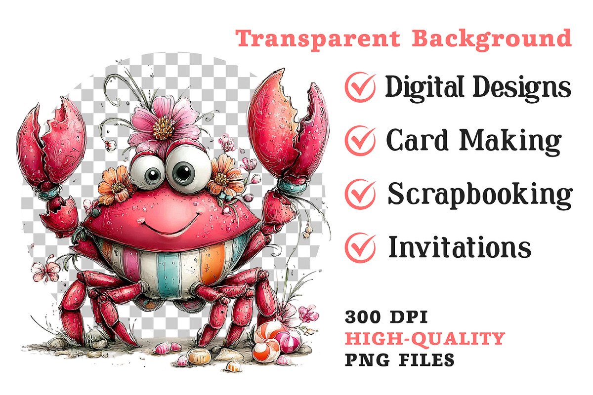 Whimsical Summer Crub Clipart, an Illustration by Dream Creation (Photo 6 of 7)