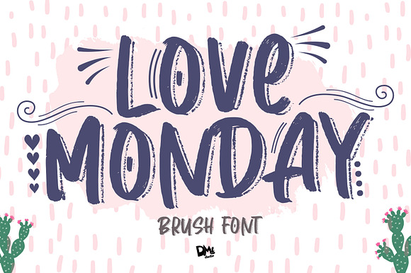 Love Monday - Brush Font preview 8