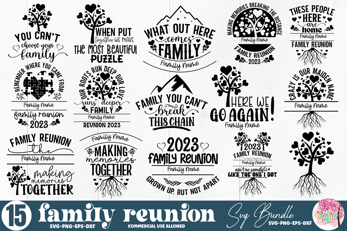 Family Reunion 2023 SVG Bundle, an Object Graphic by Design's Dark (Photo 1 of 21)