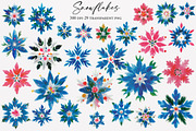 Watercolor Snowflakes Clipart, an Illustration by Designworld (Thumbnail 1 of 5)