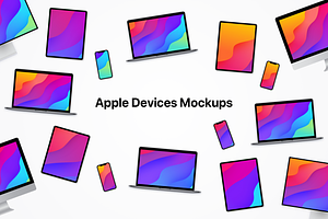 Apple responsive devices 20 mockups