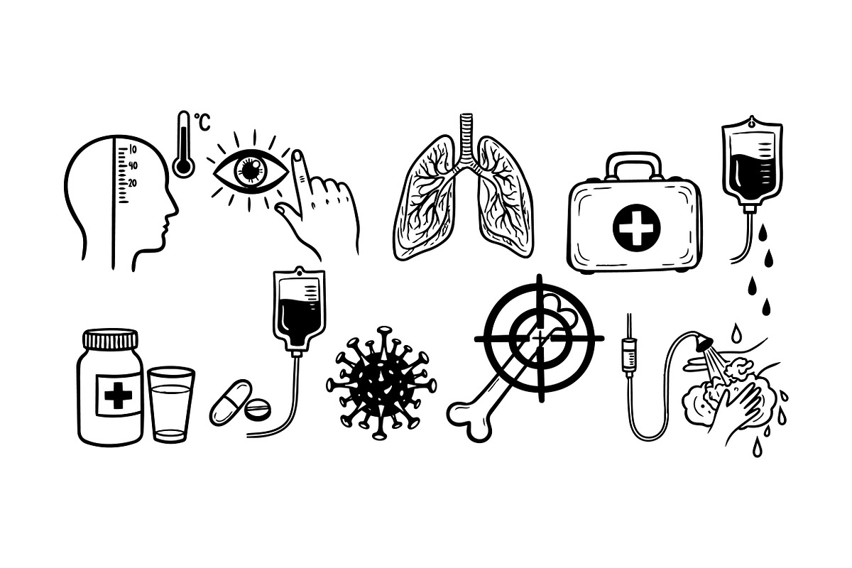 Medical Health Care Icon Set, an Illustration by designvectx (Photo 3 of 3)