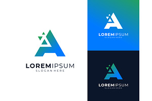 Letter A Digital Tech Logo, a Branding & Logo Template by ika trisiana