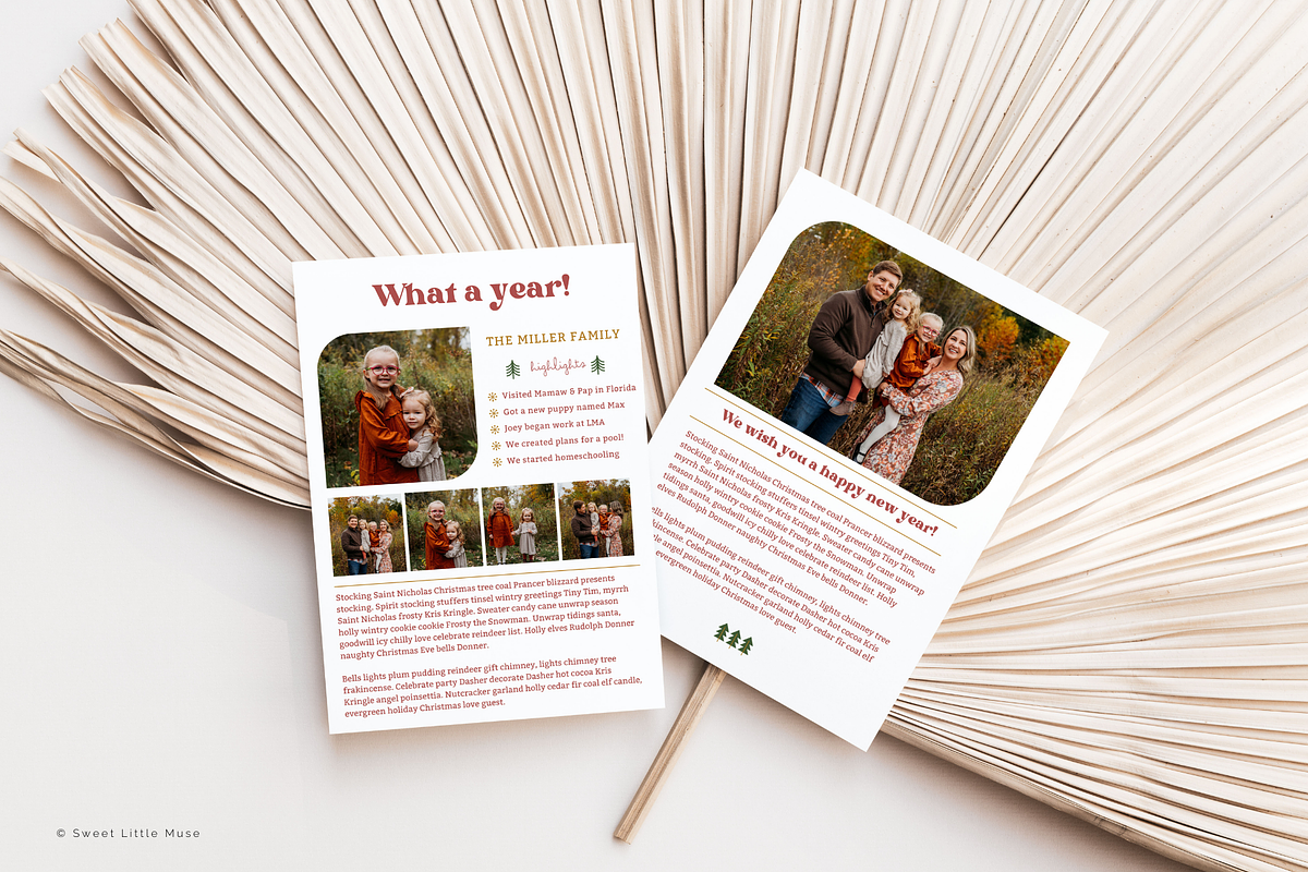 Year in Review Christmas Card Canva, a Card Template by Sweet Little Muse (Photo 4 of 5)