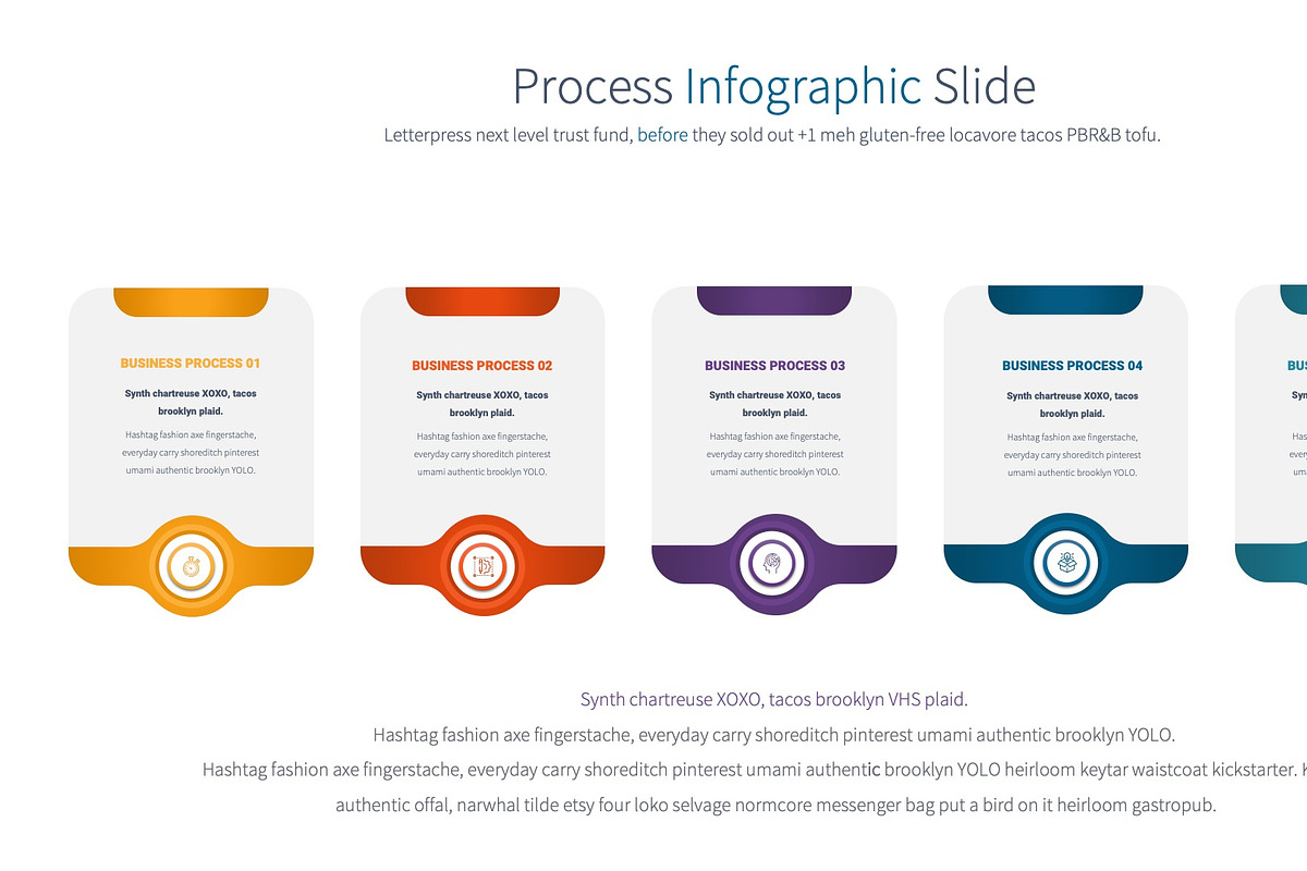 Process Infographics Slides, a Presentation Template by Pulsecolor
