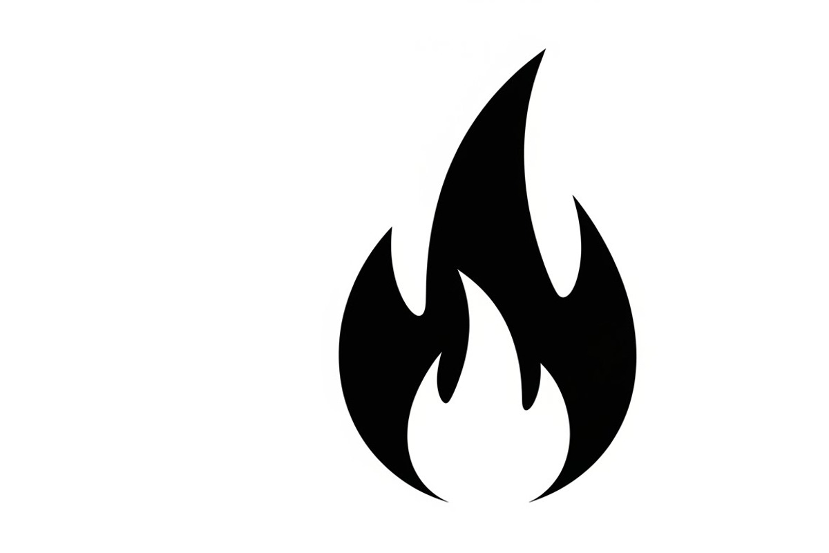 Bold black fire flame icon vector, an Illustration by Amazin_art (Photo 11 of 29)