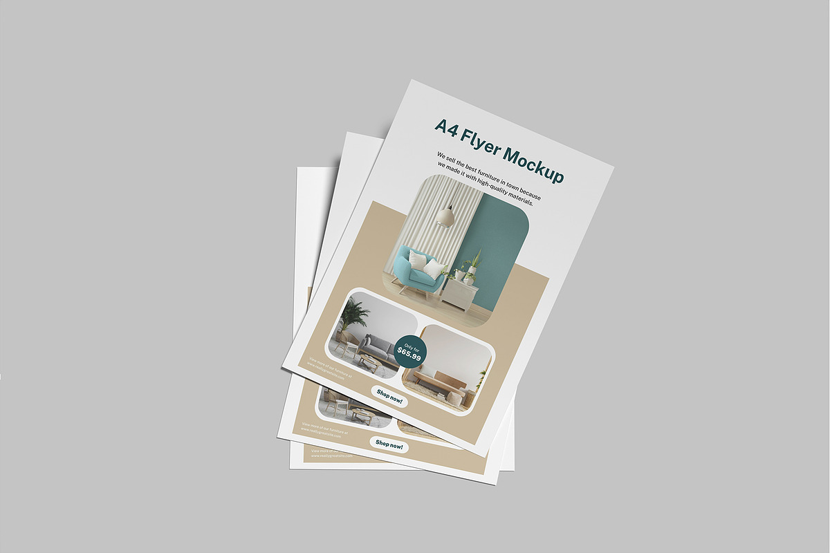 A4 Flyer Mockup, a Flyer Template by rizalamora (Photo 3 of 11)