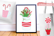 Christmas Cane Christmas, an Illustration by PrettyBundles (Thumbnail 5 of 5)