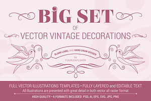 Big Vintage Frames & Decors Set