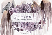 Watercolor Flower, Halloween Clipart, an Illustration by May • SHO (Thumbnail 1 of 17)