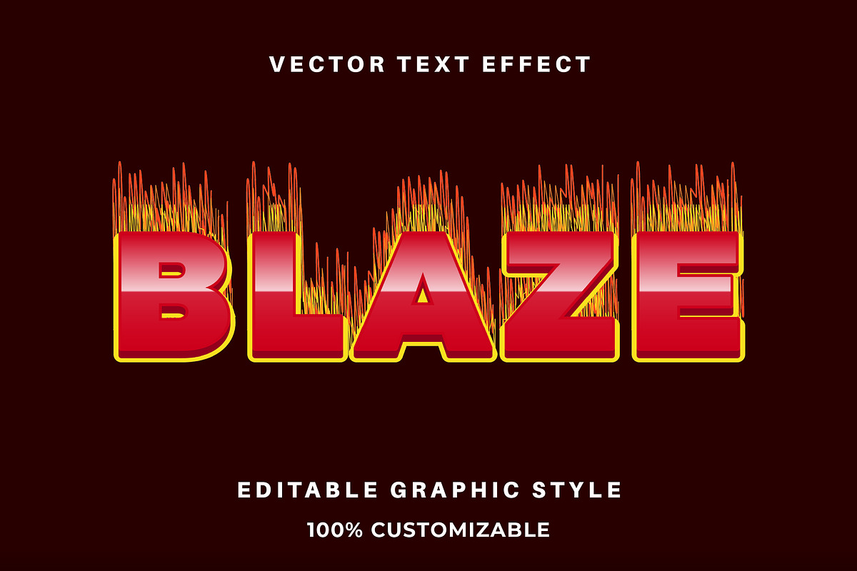 Blaze Fire Block Text Effect
